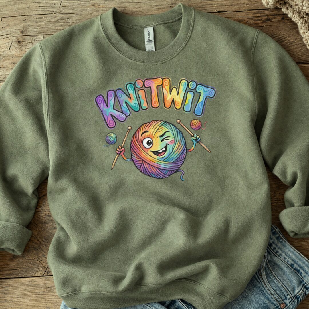 Knitwit Sweatshirt Military Green t-shirt