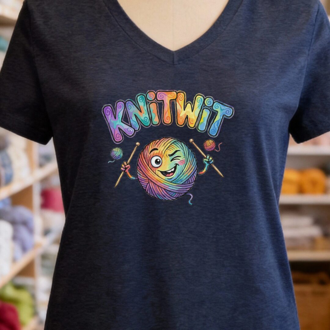 Knitwit V-Neck T-Shirt Navy t-shirt