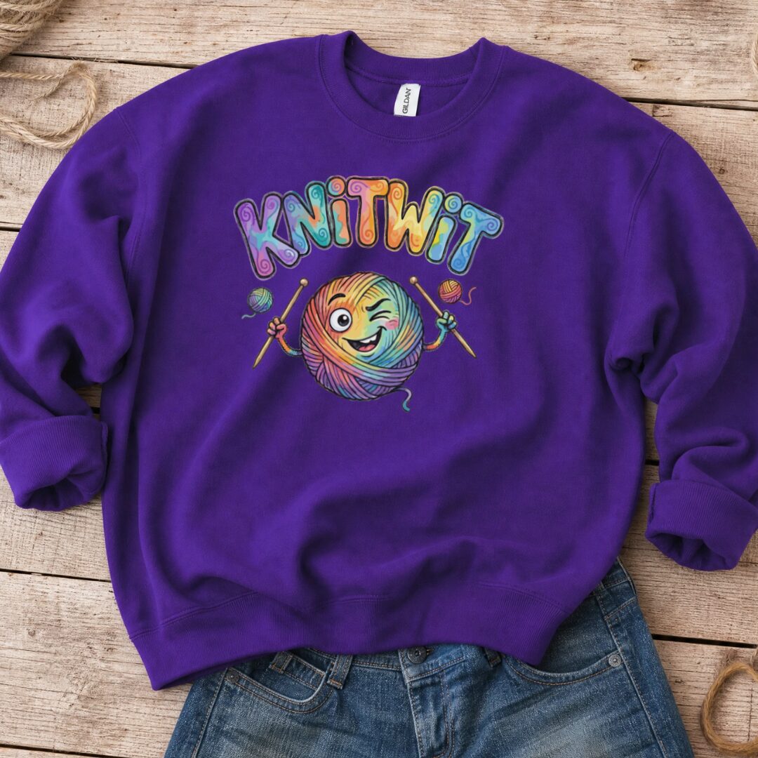Knitwit Sweatshirt Purple t-shirt
