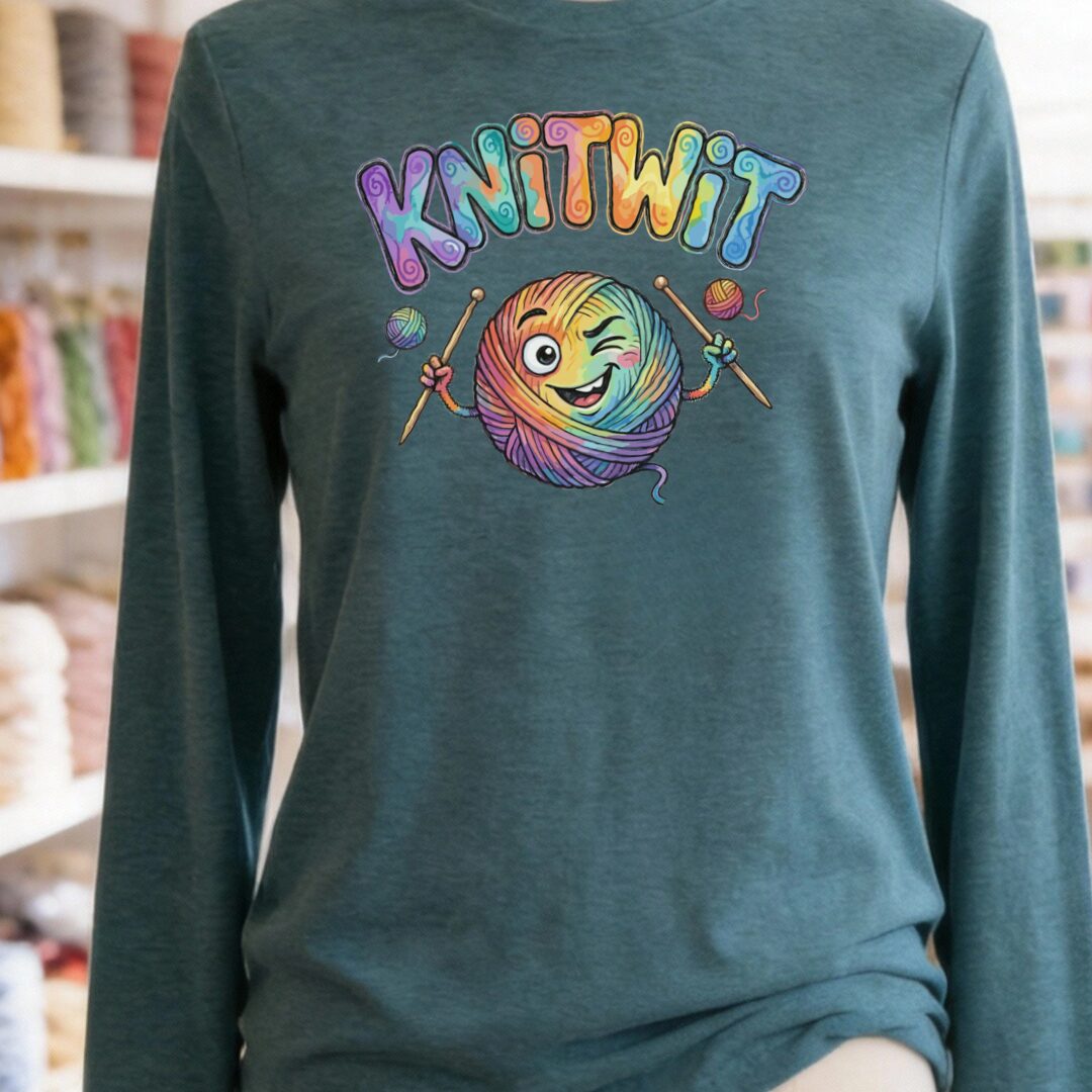 Knitwit Long Sleeve Tee Deep Teal t-shirt