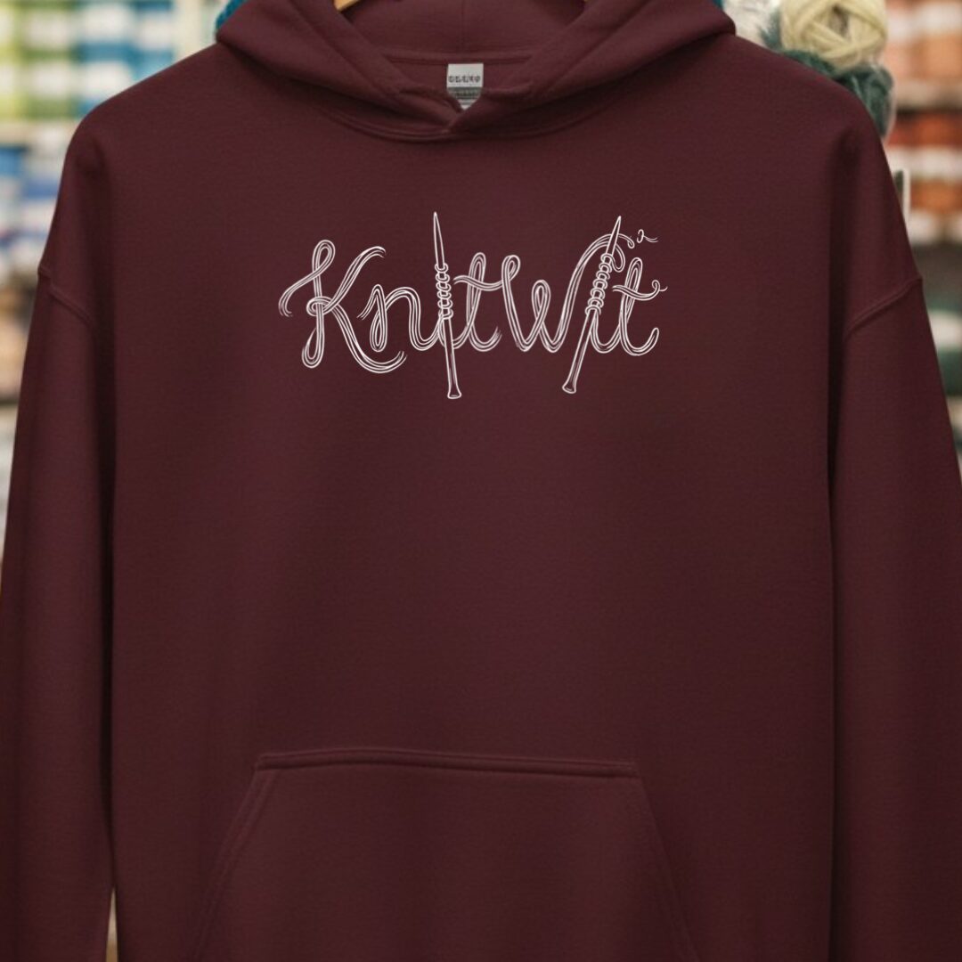 Knitwit Text Maroon Hoodie.jpg