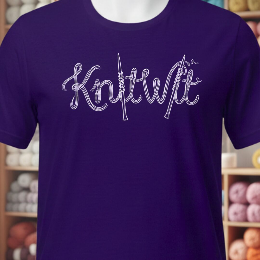 Knitwit Text T-Shirt Purple t-shirt