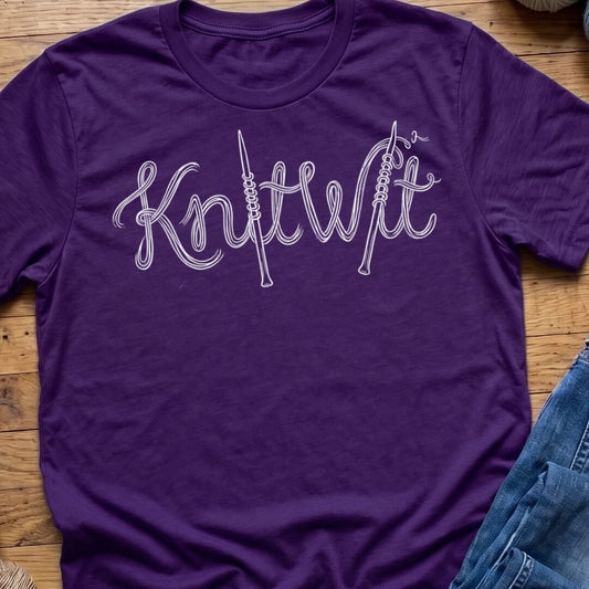 Knitwit Text T-Shirt Purple t-shirt