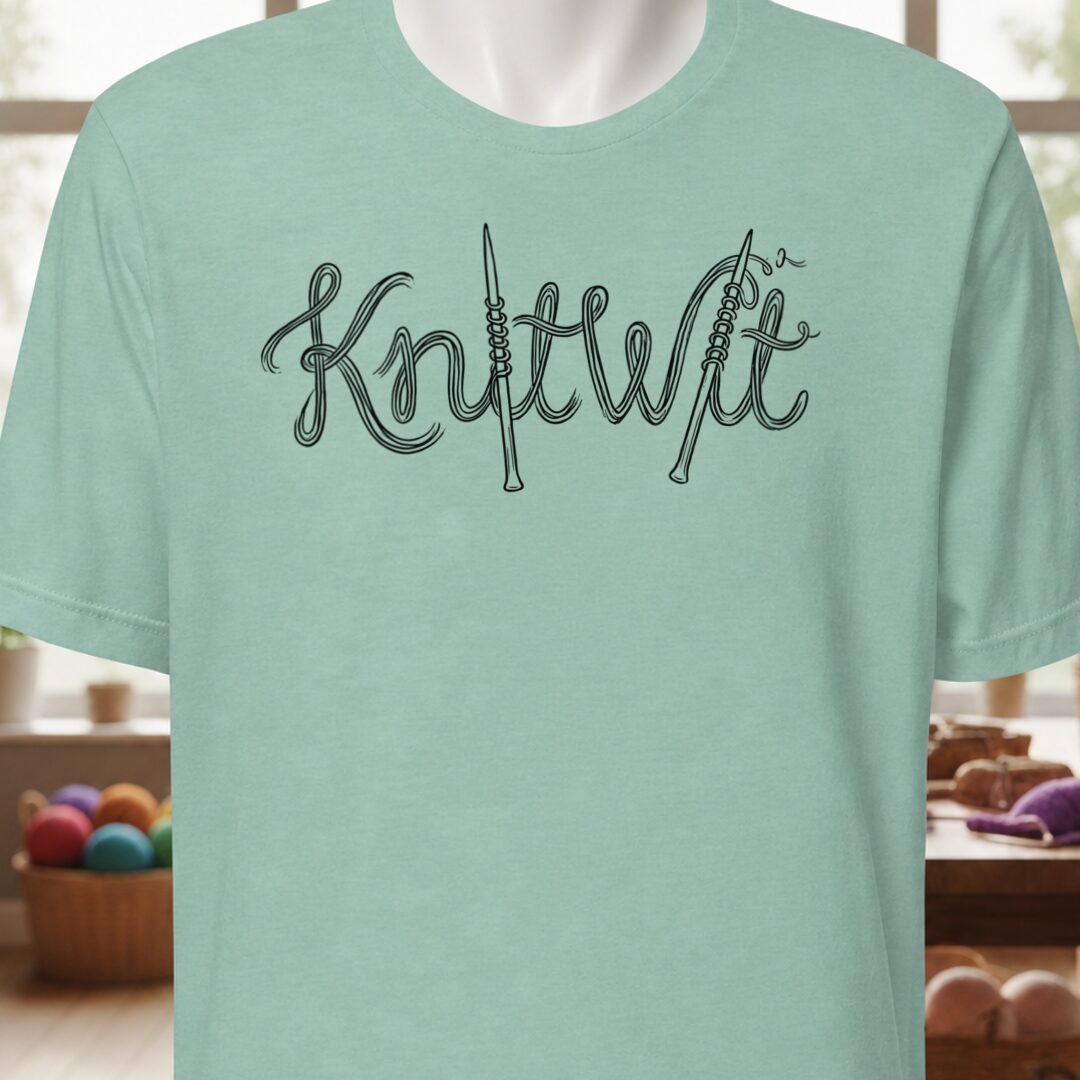 Knitwit Text T-Shirt Sea Breeze t-shirt