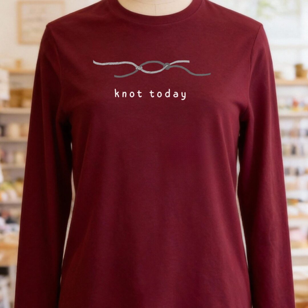 Knot Today Long Sleeve Tee Maroon t-shirt