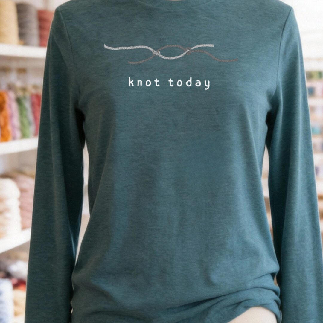 Knot Today Long Sleeve Tee Teal t-shirt