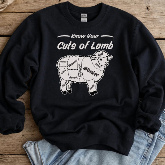 Know Your Cuts Sweatshirt Black t-shirt