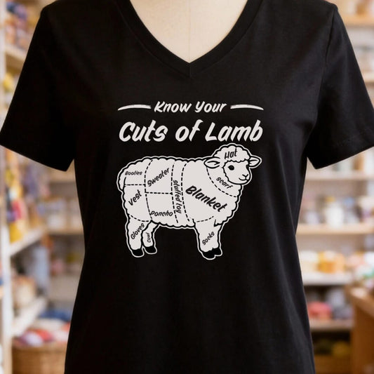 Know Your Cuts V-Neck T-Shirt Black t-shirt