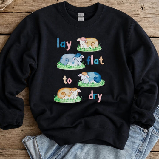 Lay Flat to Dry Group Sweatshirt Black t-shirt