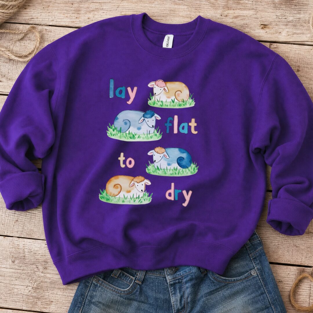 Lay Flat to Dry Group Sweatshirt Purple t-shirt