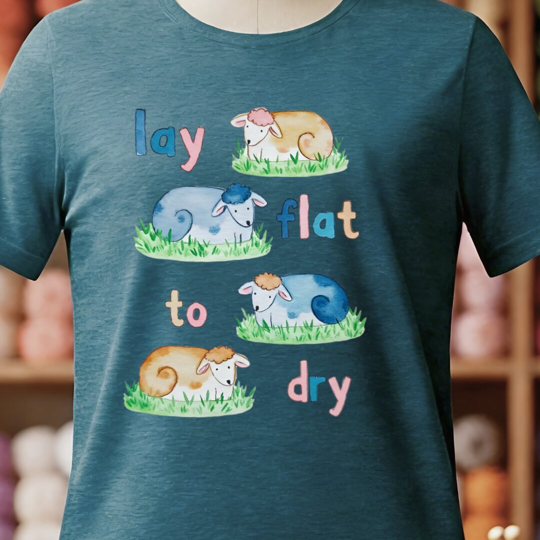 Lay Flat to Dry Group T-Shirt Teal Blue t-shirt