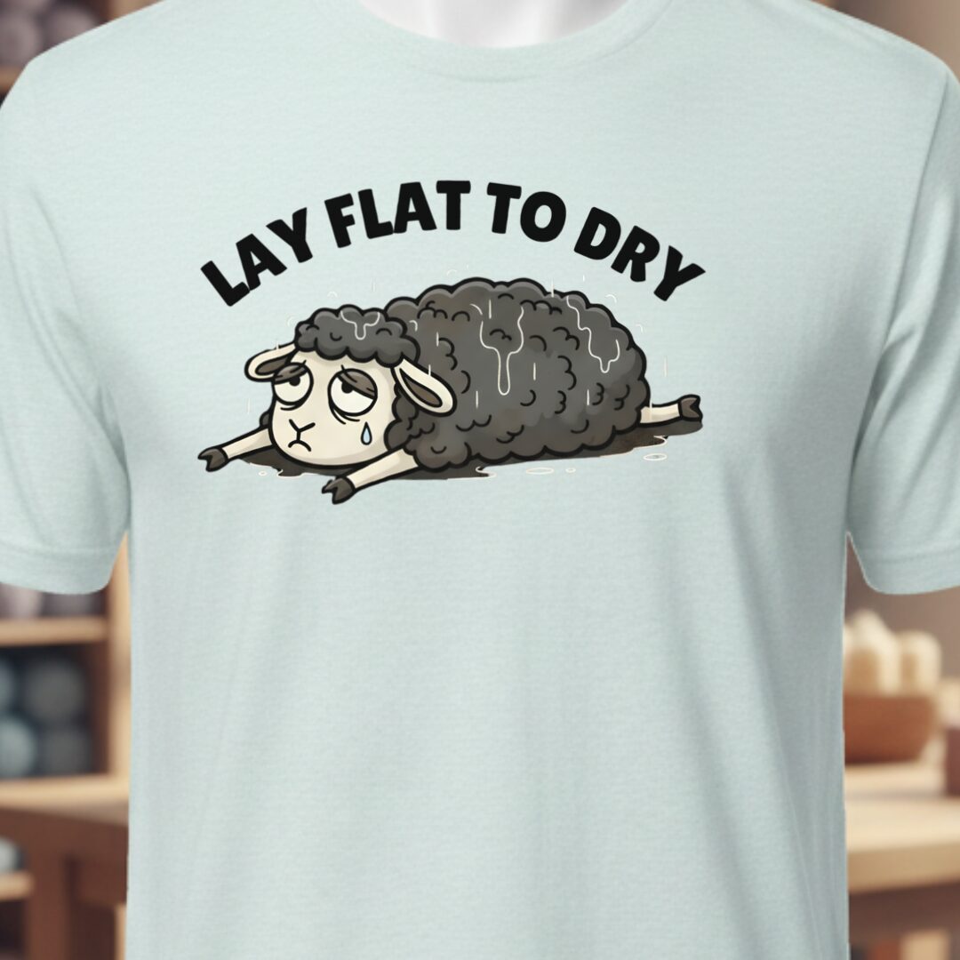 Lay Flat to Dry Sheep T-Shirt Ice Blue t-shirt