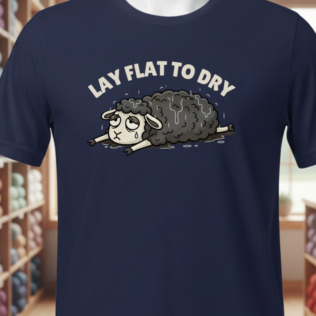 Lay Flat to Dry Sheep T-Shirt Navy t-shirt