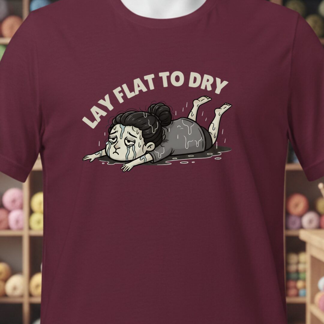 Lay Flat to Dry Woman T-Shirt Maroon t-shirt