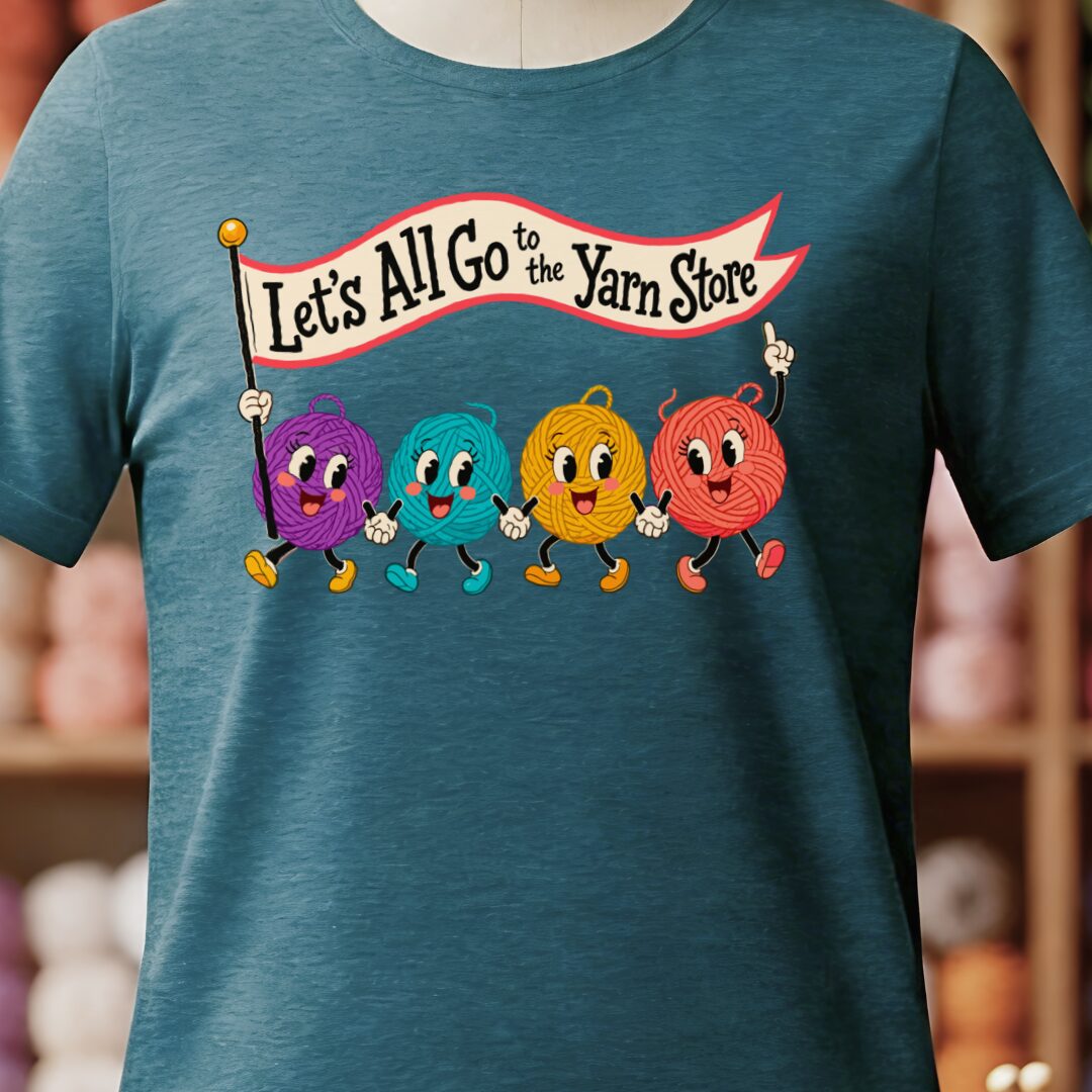 Let's All Go T-Shirt Teal Blue t-shirt