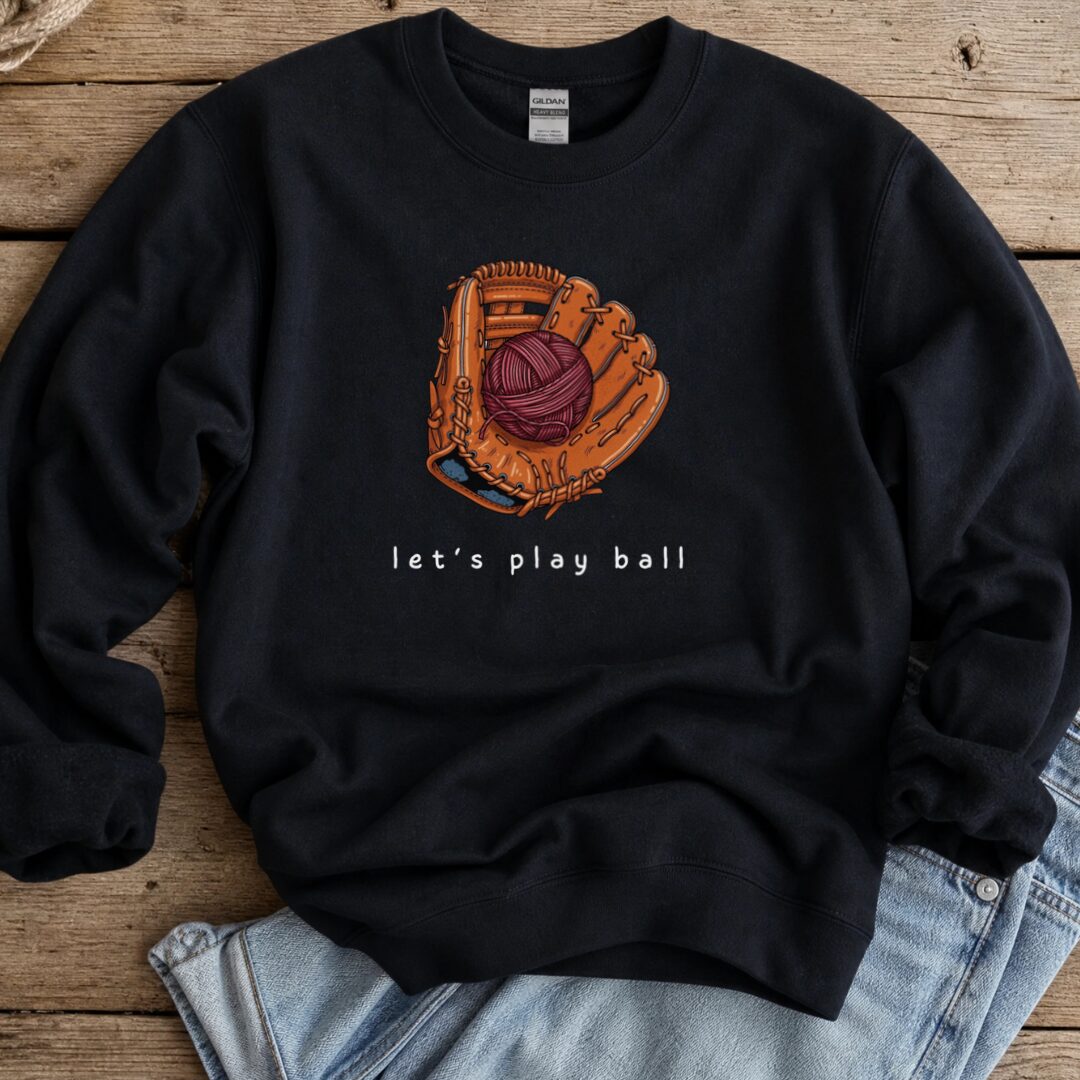 Let's Play Ball Sweatshirt Black t-shirt
