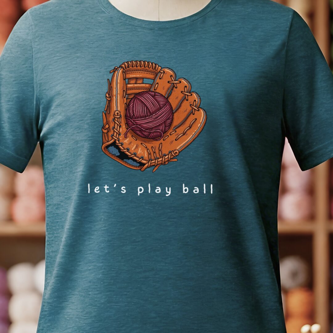Let's Play Ball T-Shirt Teal Blue t-shirt