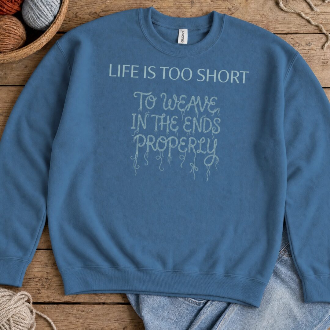 Life Is Short Indigo Blue Sweatshirt.jpg