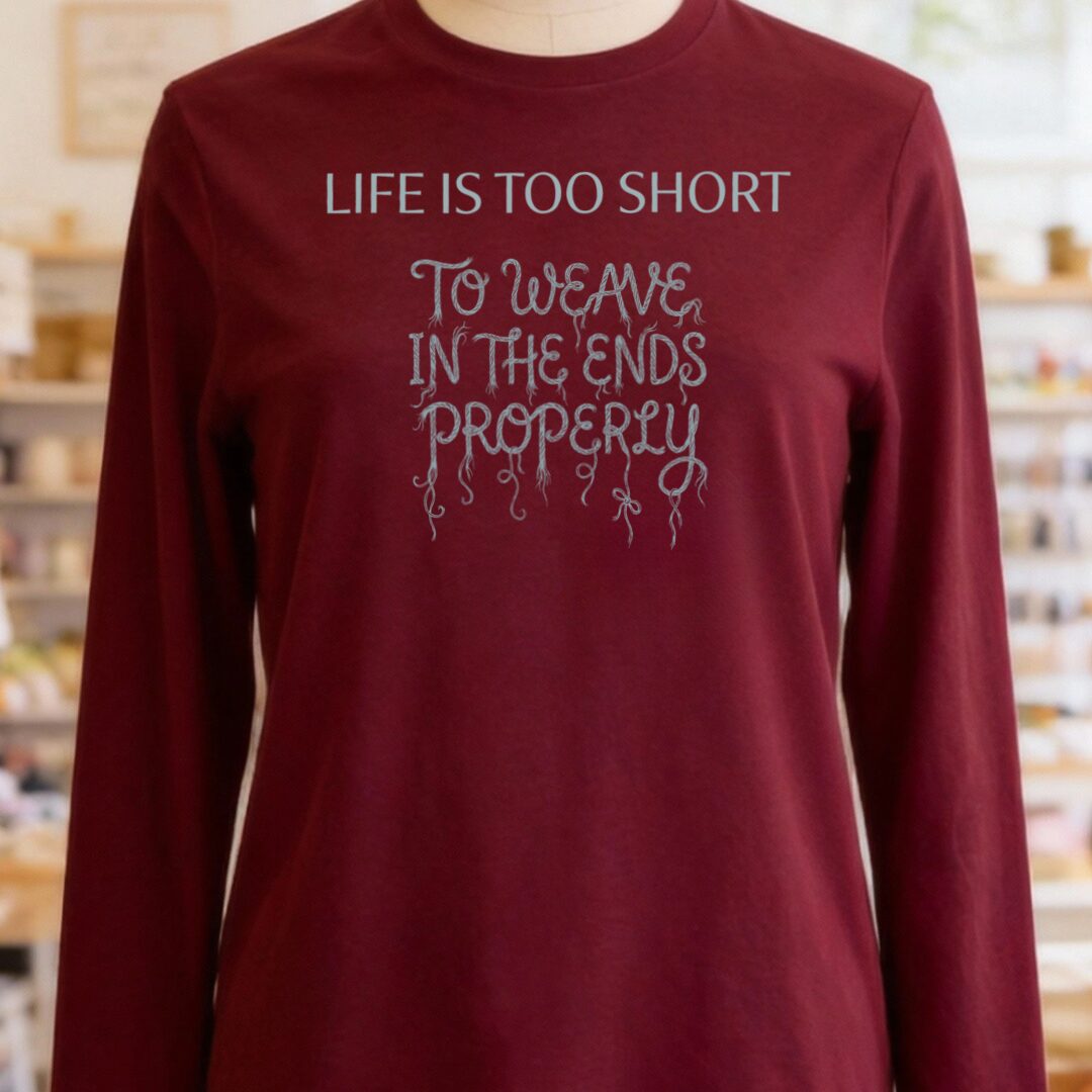 Life Is Short Maroon Long Sleeve Tee.jpg