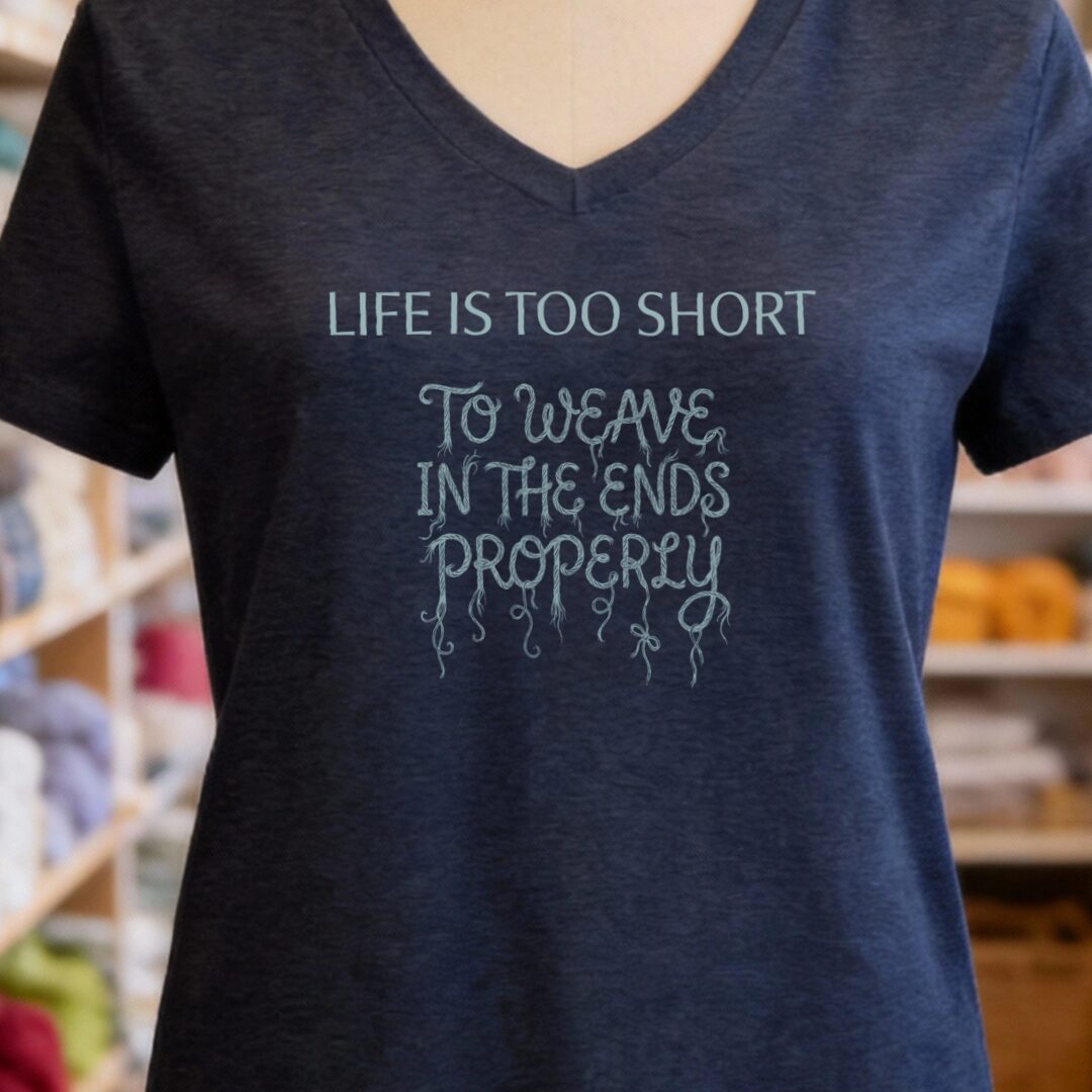 Life Is Short Navy V Neck.jpg