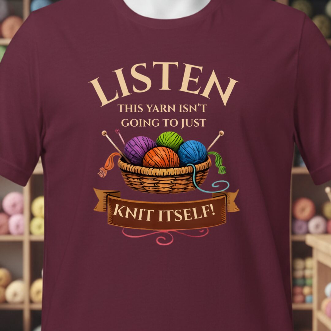 Listen T-Shirt Maroon t-shirt