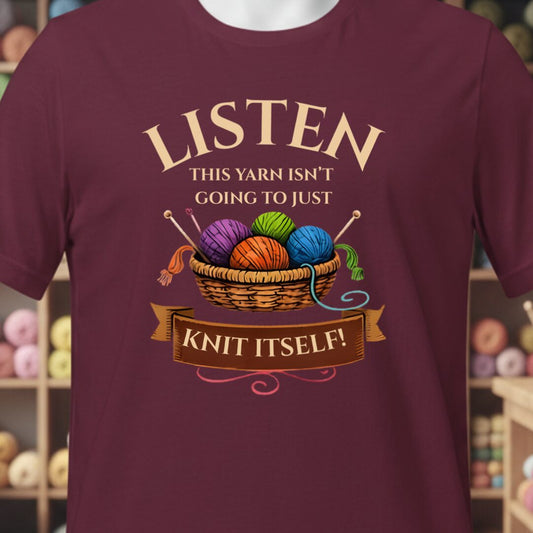 Listen T-Shirt Maroon t-shirt