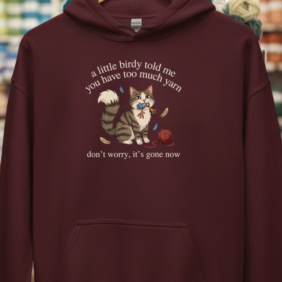 Little Birdy Hoodie Maroon t-shirt
