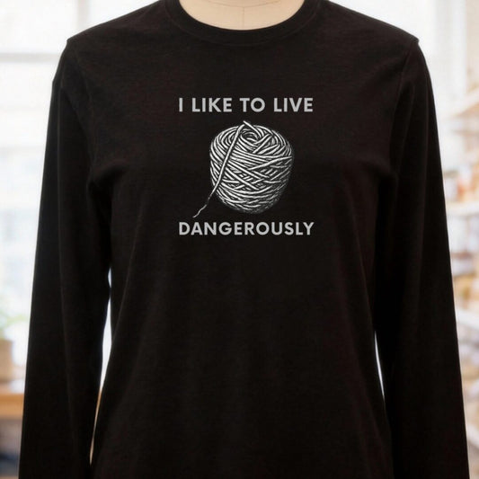 Live Dangerously Black Long Sleeve Tee.jpg