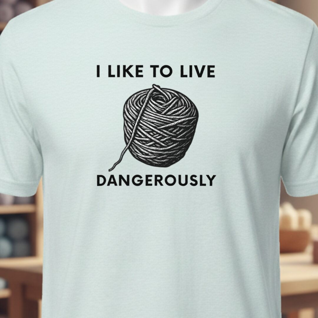 Live Dangerously T-Shirt Ice Blue t-shirt