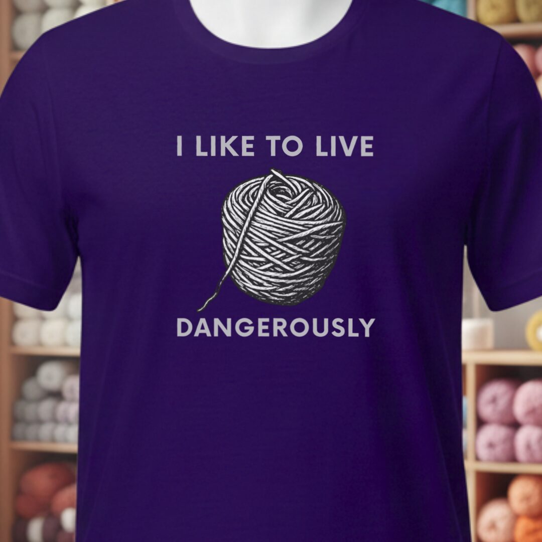 Live Dangerously T-Shirt Purple t-shirt