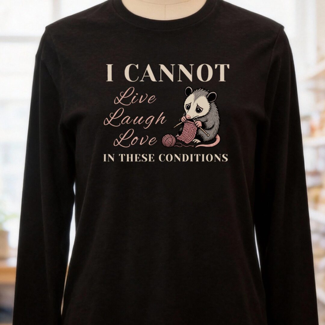 Live, Laugh, Love Long Sleeve Tee Black t-shirt