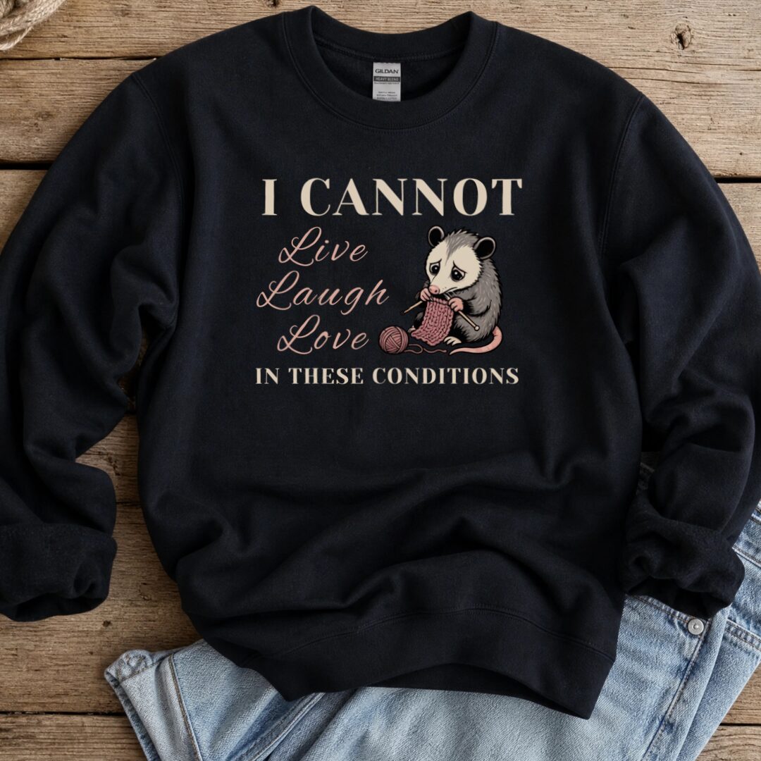 Live, Laugh, Love Sweatshirt Black t-shirt