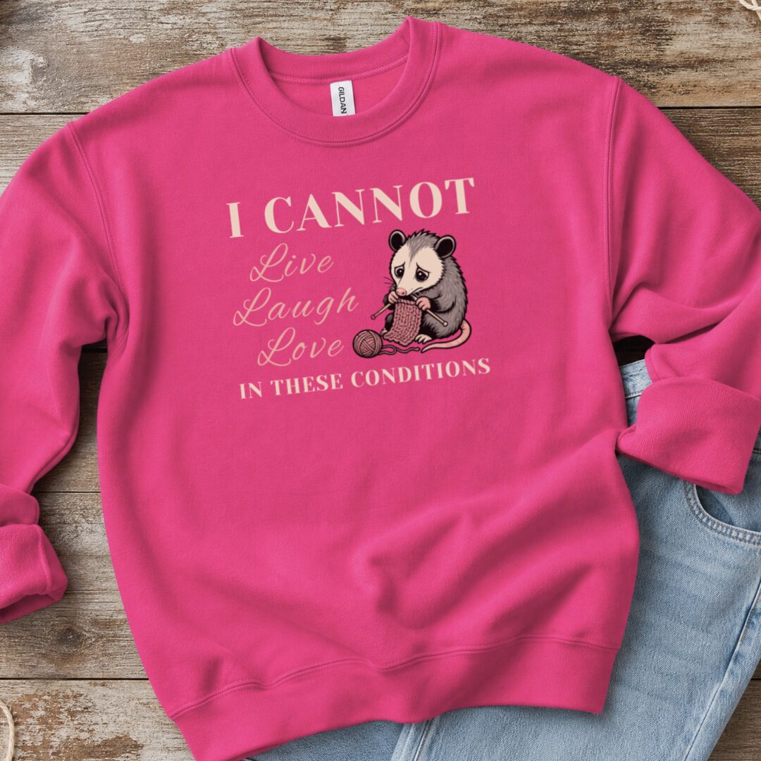Live, Laugh, Love Sweatshirt Bright Pink t-shirt