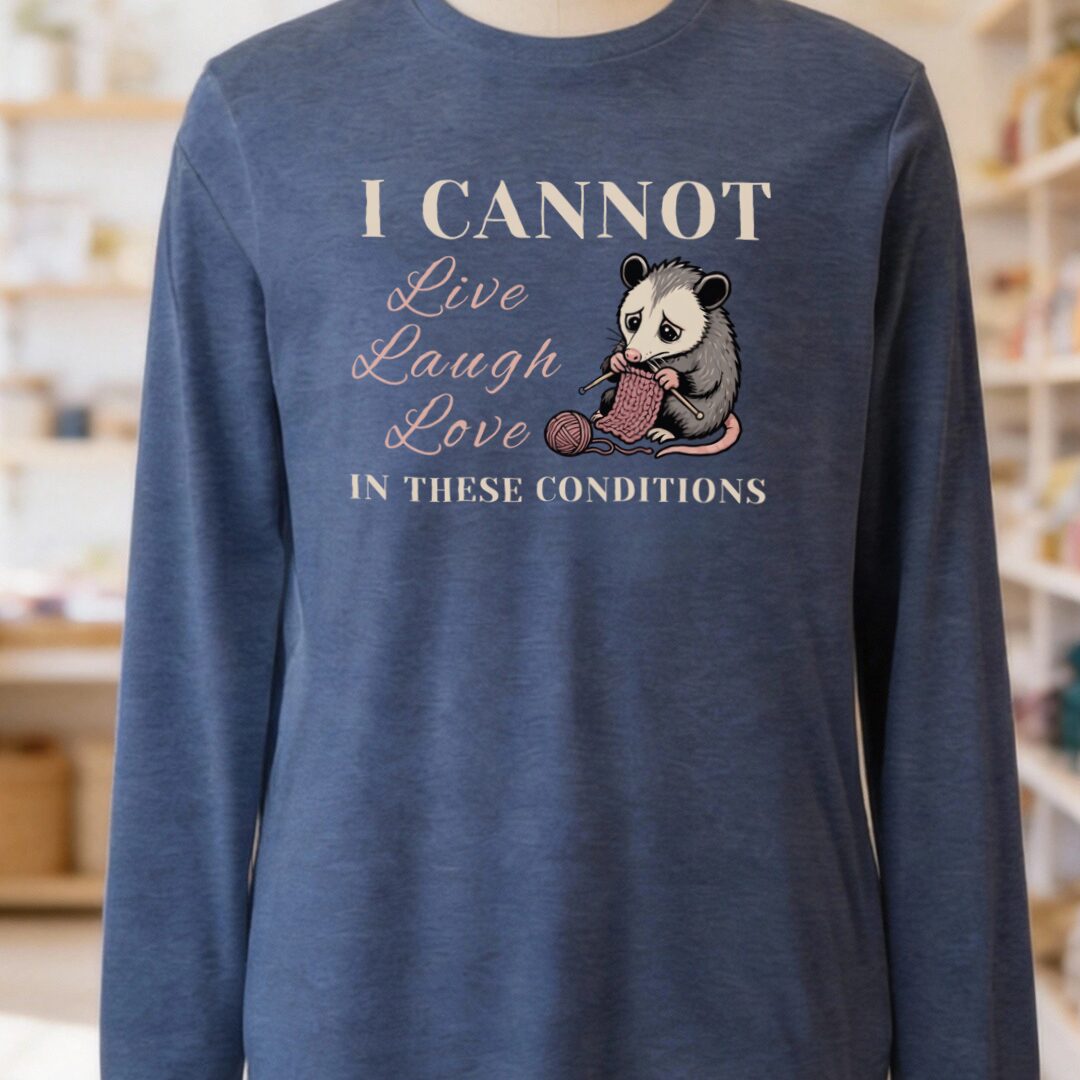 Live, Laugh, Love Long Sleeve Tee Navy t-shirt