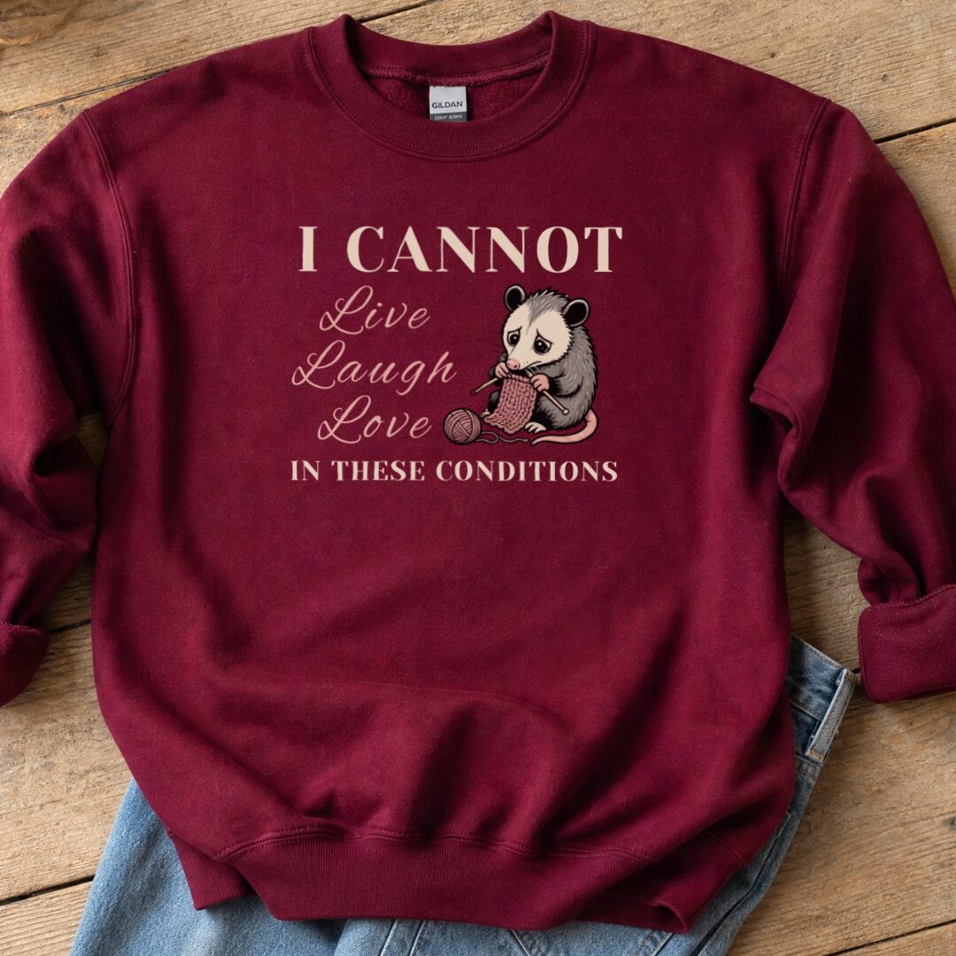 Live, Laugh, Love Sweatshirt Maroon t-shirt