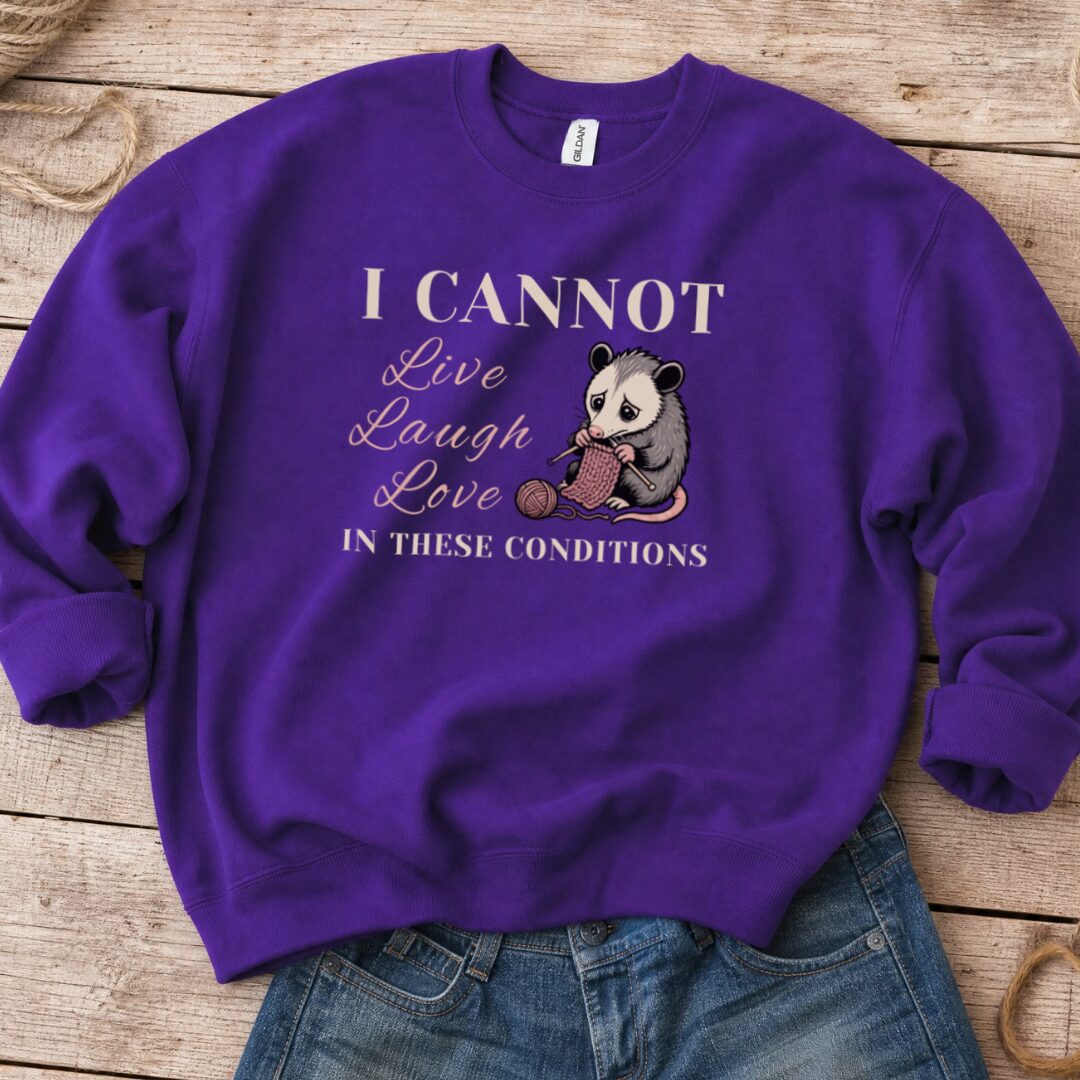 Live, Laugh, Love Sweatshirt Purple t-shirt