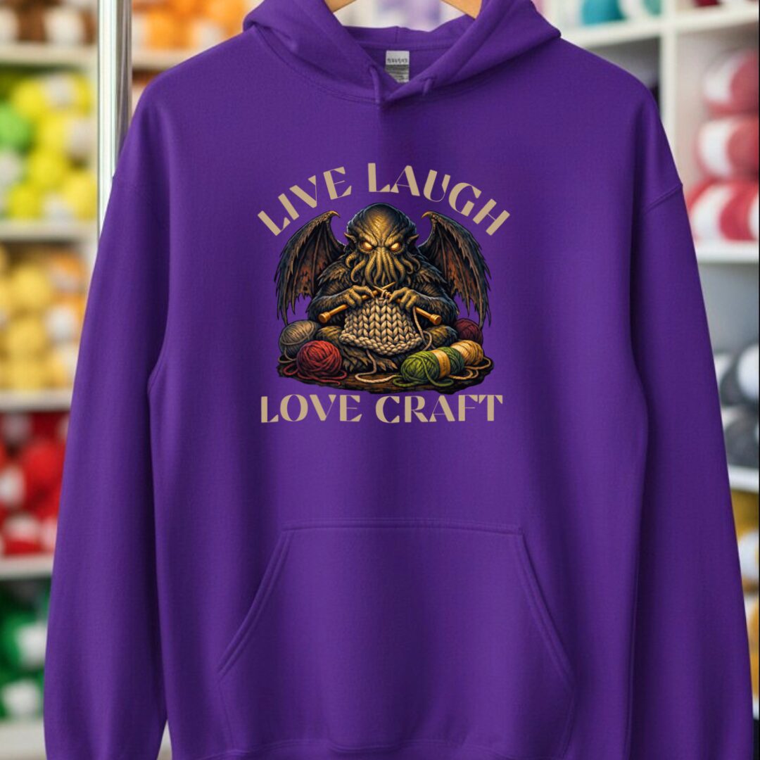 Live Laugh Lovecraft Hoodie Purple t-shirt