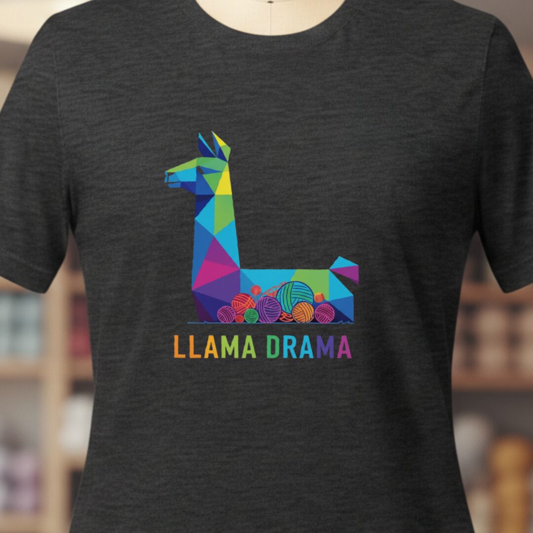 Llama Drama T-Shirt Dark Grey t-shirt
