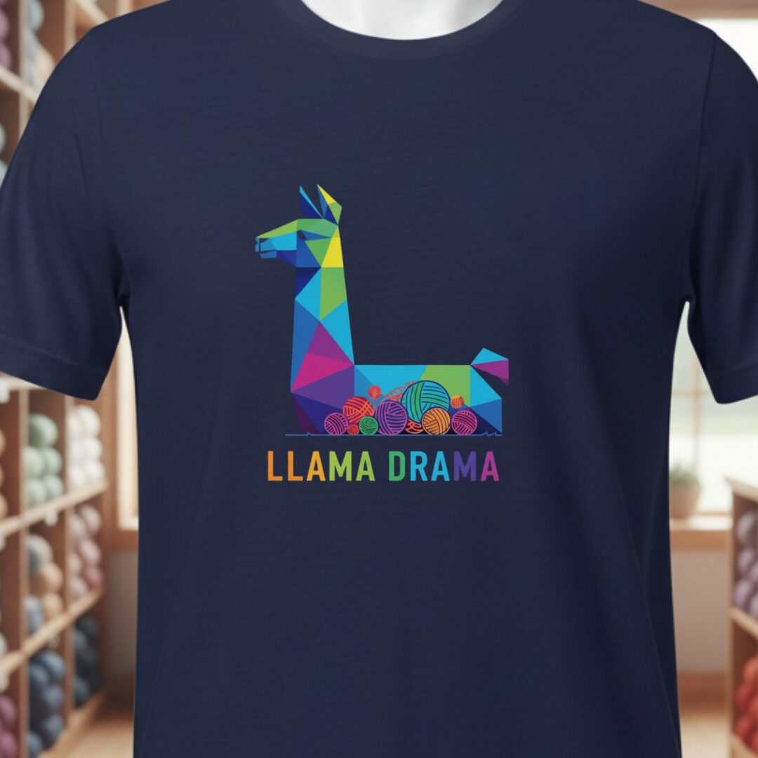 Llama Drama T-Shirt Navy t-shirt