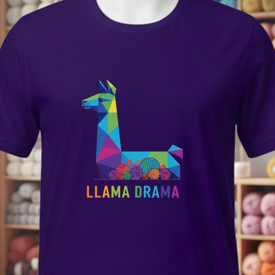 Llama Drama T-Shirt Purple t-shirt