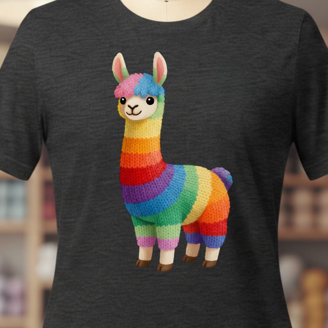 Llama Dye Splash T-Shirt Dark Grey t-shirt