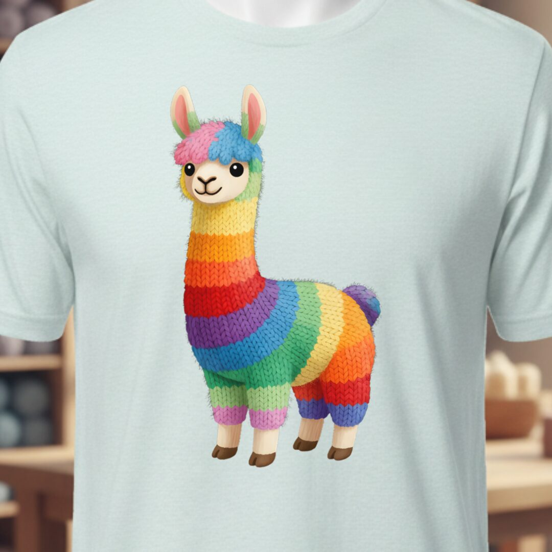 Llama Dye Splash T-Shirt Ice Blue t-shirt