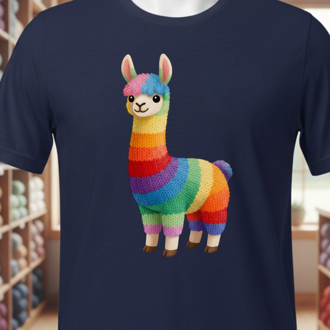 Llama Dye Splash T-Shirt Navy t-shirt