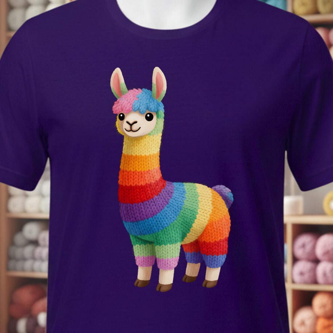 Llama Dye Splash T-Shirt Purple t-shirt