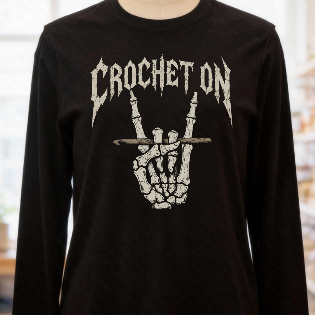 Crochet On Long Sleeve Tee