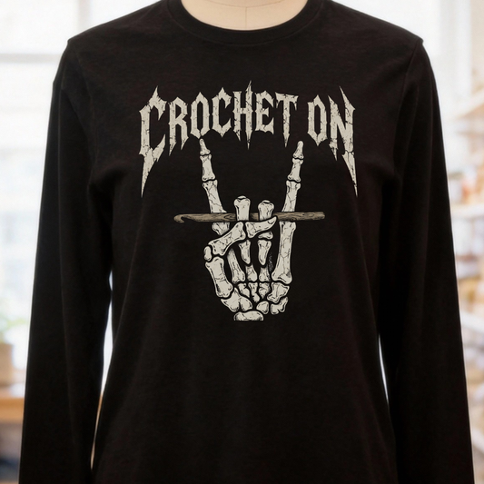 Crochet On Long Sleeve Tee
