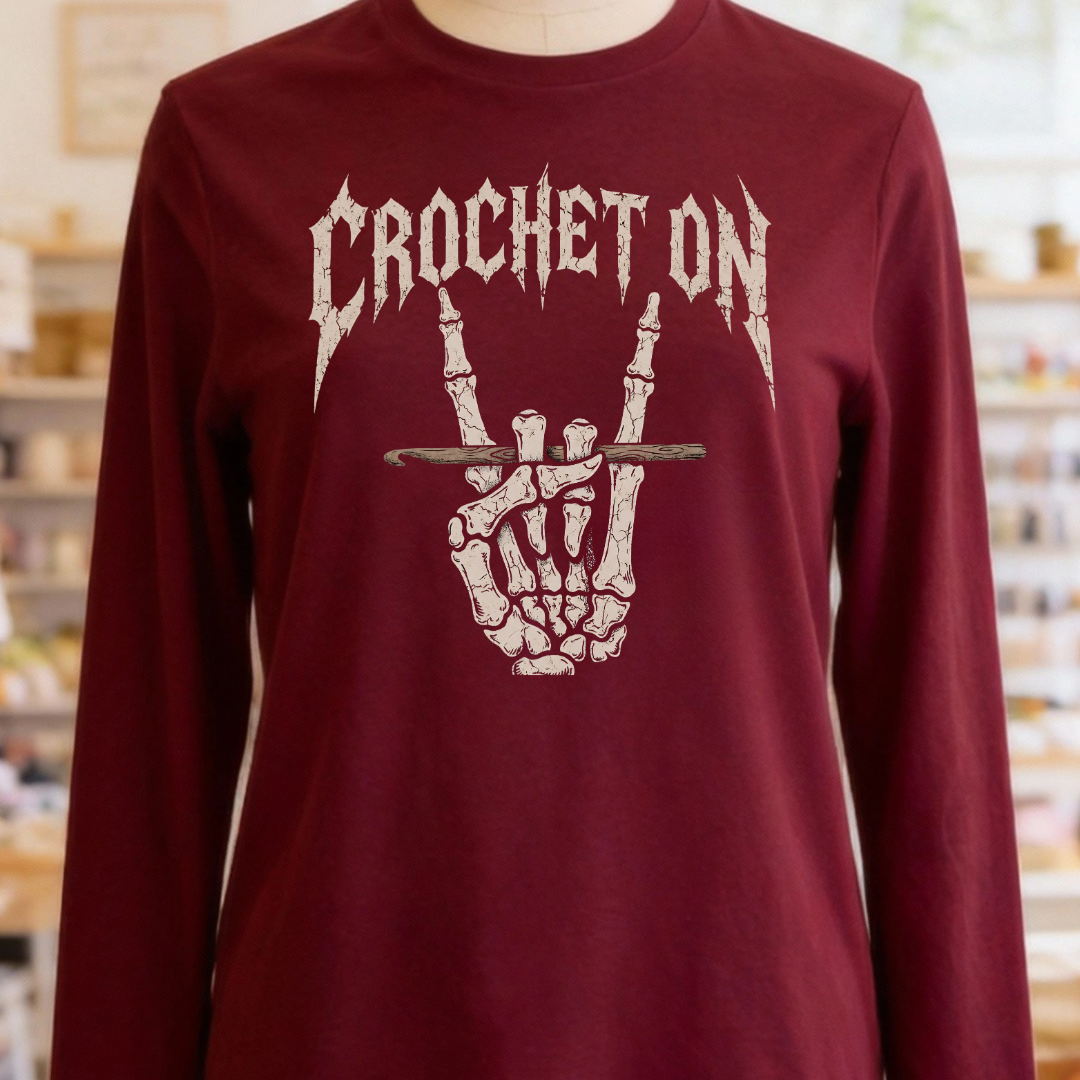 Crochet On Long Sleeve Tee