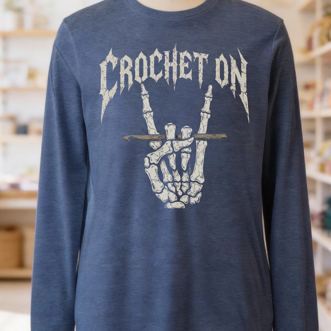 Crochet On Long Sleeve Tee