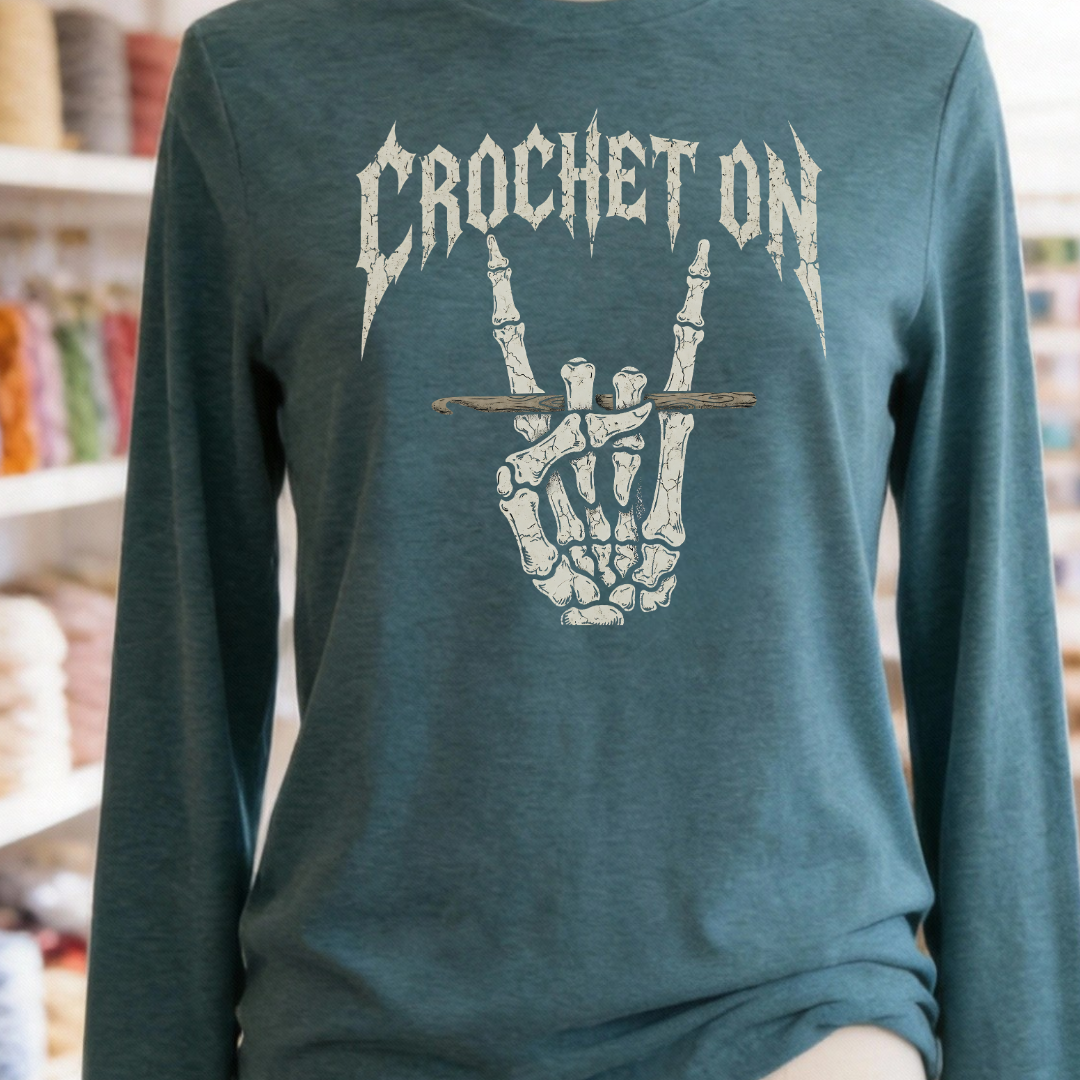 Crochet On Long Sleeve Tee