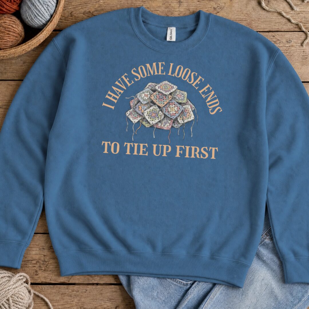 Loose Ends Sweatshirt Indigo Blue t-shirt